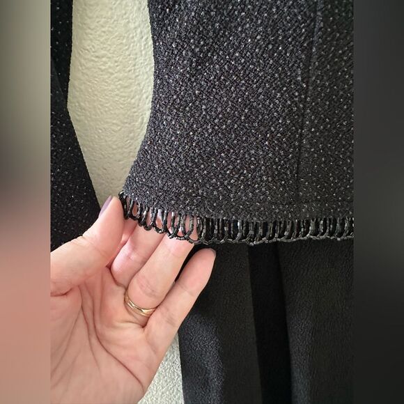 Scott McClintock Vintage 90s Black Beaded Formal Gown Maxi Dress Size 6 - Picture 4 of 11